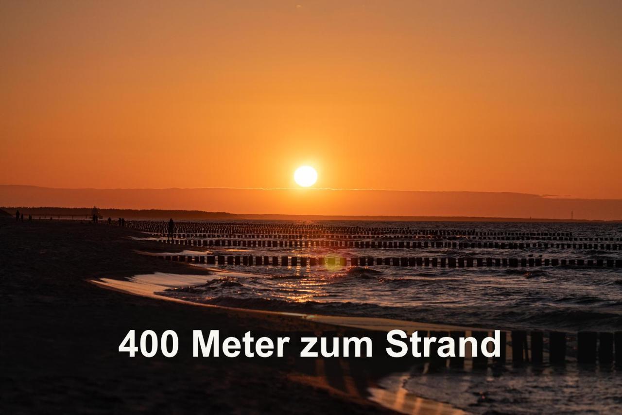 Ostseelagune Zingst, Exklusive Dhh, Strandnah, Sauna, Kamin, 3 Sz, 2 Baeder, Glasfaser, Haustierfrei, Garten Mit Suedterrasse, E-Ladesaeule, 2 Stellplaetze, Strandkorb, Fahrradschuppen, Waschmaschine, Trockner, Nichtraucher Extérieur photo